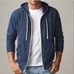 American Giant LIGHTWEIGHT FULL ZIP Hoddie Color: Atlantic Blue Heather